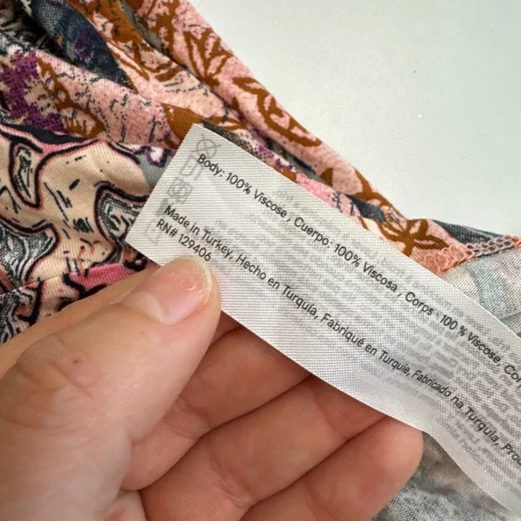 Venus Lascana Dress Womens Small Pink Paisley Boho Tiered Maxi Sleeveless - Picture 8 of 12